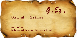 Gutjahr Szilas névjegykártya